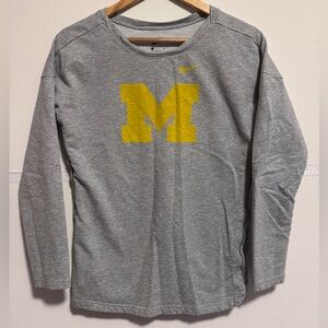 University of Michigan Nike Gray Long Sleeve Tee